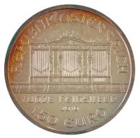 Ausztria 2010. 1 1/2E Ag &quot;Bécsi Filharmónia&quot; dísztokban T:BU patina, ujjlenyomat Austria 2010. 1 1/2 Euro Ag &quot;Vienna Philharmonics&quot; in hardcase C:BU patina, fingerprints Krause KM#3159