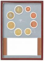 Hollandia 1999. 1c-2EUR (8xklf) forgalmi sor eredeti díszcsomagolásban, fa keretben T:1 a tájékoztat...