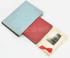 3 db kis fényképalbum, beragasztott fotókkal (főként gyerekfotók), vegyes állapotban, 10x8 cm - 15x1...