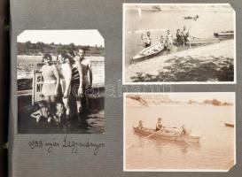 2 db fotóalbum érdekes képekkel: strandolás, nyaralás, autó, karácsony, lakásbelső, stb