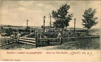 1905 Vízakna, Salzburg, Ocna Sibiului; sós gyógyfürdő, kálvária. Takács Jenő kiadása / spa calvary (felületi sérülés / surface damage)