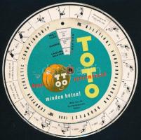 1966 VIII. Atlétikai EB Budapest MALÉV és TOTO reklámos forgatható korongja