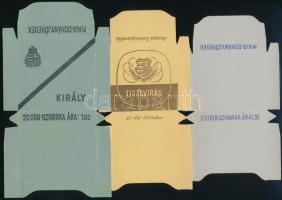 Király és Tiszavirág szivarka hajtatlan papírdoboz, 3 db