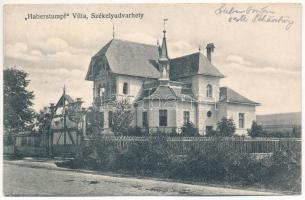 1915 Székelyudvarhely, Odorheiu Secuiesc; Haberstumpf Villa. Rajta Haberstumpf levele egy k.u.k. főhadnagynak címezve / villa. Letter of Haberstumpf sent to a K.u.K. lieutenant (EB)