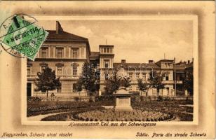 1913 Nagyszeben, Hermannstadt, Sibiu; Teil aus der Schewisgasse / Schevis utcai részlet / Parte din strada Schewis / street view (fl)