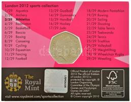 Nagy-Britannia 2011. 50p Cu-Ni "Londoni Olimpia 2012 - Atlétika" karton díszlapon T:UNC
G...
