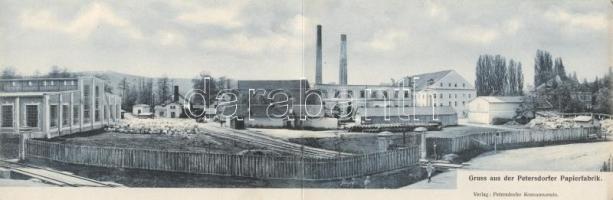 Péterfalva Papier-factory panoramacard