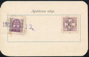 1919 Keresztényszociális Pár tagsági-jegye, pecséttel, aláírással., benne 2 tagsági bélyeggel