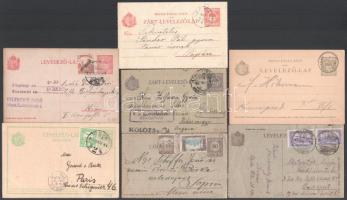 1907-1924 4 db díjjegyes levelezőlap, közte 1 horvát + 3 db zárt díjjegyes levelezőlap