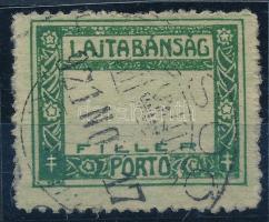 Nyugat-Magyarország VII. 1921 Portóbélyeg értékszám nélkül / Postage due stamp, number omitted. Signed: Bodor (FE)LSŐŐ(R)