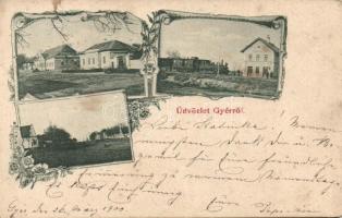 Gyér with railway-station (Rb)