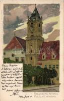 Pozsony town hall litho s: Raoul Frank