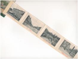 Szászrégen, Reghin; Stadtteil / Város részlet. leporellólap 10 képpel. W. Schebesch kiadása / lepore...