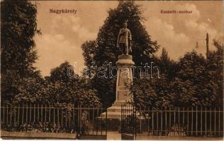 1915 Nagykároly, Carei; Kossuth szobor. Sámuel Sándor kiadása / statue, monument