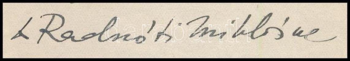 1947 Radnóti Miklósné Gyarmati Fanni (1912-2014) aláírása, egy vallás- és közoktatásügyi minisztériu...