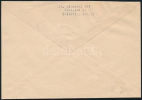 1953 Buzánszky Jenő, az Aranycsapat játékosának aláírása 6:3 FDC-n / Autograph signature of Jeno Buz...