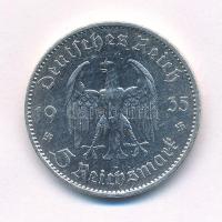 Német Harmadik Birodalom 1935A 5M Ag "Potsdami Garrison templom" T:2,2-
German Third Reic...