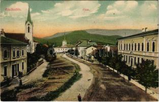 1909 Alsókubin, Dolny Kubín (Árva, Orava); Fő tér, templom / main square, church (EK)