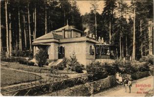 1917 Bártfa, Bártfafürdő, Bardejovské Kúpele, Bardiov, Bardejov; Gül Baba villa. Eschwig és Hajts kiadása. Hajts Kornél felvétele / villa, spa (Rb)