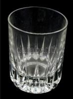 Kristályüveg italos pohár szett, 6 db, hibátlan, m: 8,5 cm