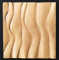 Csiky Tibor (1932-1989): Hullámok. bronz, jelzett életműszám 64/12. jelzett a hátoldalon. Fára appli...