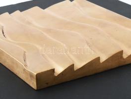 Csiky Tibor (1932-1989): Hullámok. bronz, jelzett életműszám 64/12. jelzett a hátoldalon. Fára appli...