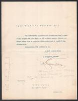 1904 Aradi születésű ügyész által küldött levél, rajta aláírásával