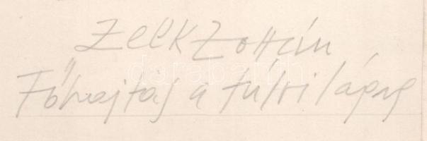 Kass János (1927-2010): Zelk Zoltán: Főhajtás a túlvilágra. Tus, papír. Jelzés nélkül. Kass János au...