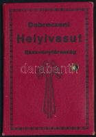 1922 A Debreceni Helyi Vasút RT fényképes igazolványa szecessziós egészvászon kötésben