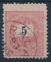 1889 5kr magasra fogazva / shifted perforation
