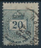 1889 20kr durván elfogazva / shifted perforation