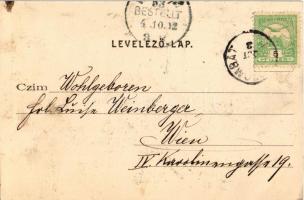 1902 Rimaszombat, Rimavská Sobota; Pénzügyigazgatósági épület, Római katolikus templom. Rábely M. ki...