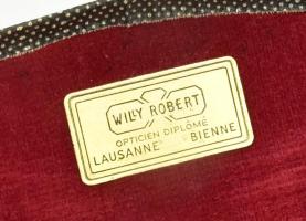 Willy Robert antik szemüveg, tokjában