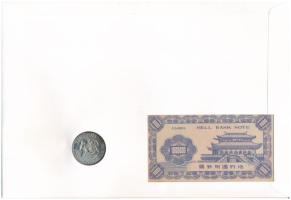 Amerikai Egyesült Államok "John F. Kennedy" érmés és bankjegyes felbélyegzett boríték, bél...