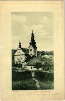 Stószfürdő, Stoósz-fürdő, Kúpele Stós; Római katolikus templom. W.L. Bp. 2665. / Catholic church (EK)