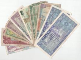10db-os vegyes, nagyrészt gyenge tartású külföldi bankjegy tétel, közte Románia, Olaszország, Jugosz...