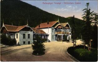 Barlangliget, Höhlenhain, Tatranská Kotlina (Magas-Tátra, Vysoké Tatry); Kávéház és társalgó. Wlaszlovits Gusztáv kiadása / café, casino (kis szakadás / small tear)