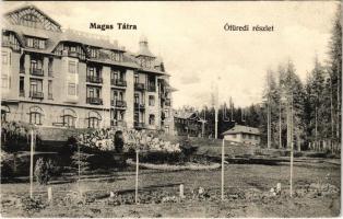 Tátrafüred, Ótátrafüred, Bad Altschmecks, Stary Smokovec (Magas-Tátra, Vysoké Tatry); Ófüredi részlet, szálloda. M. T. és F. V. Koch és Pór kiadása / hotel (ragasztónyom / glue marks)