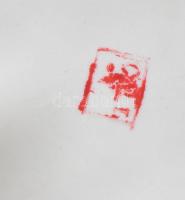 Lány kosárral. Biszkvit porcelán szobor, sérült, m: 19 cm