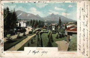 1901 Alsótátrafüred, Unter-Schmecks, Dolny Smokovec (Magas-Tátra, Vysoké Tatry); Feitzinger Ede 40 bt. Auto-Chrom (EB)