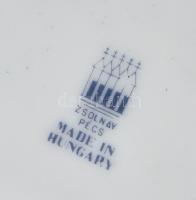 Zsolnay hólyagos alakú váza, matricás virágmintával, jelzéssel, d: 15 cm, m: 9,5 cm