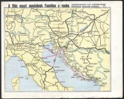 1913 Magyar-Horvát Tengeri Gőzhajózási Részvénytársaság Fiume gőzhajószolgálat, téli idény 1913-1914...