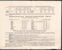 1913 Magyar-Horvát Tengeri Gőzhajózási Részvénytársaság Fiume gőzhajószolgálat, téli idény 1913-1914...