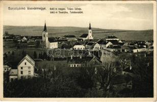 Borostyánkő, Bernstein; látkép. Máger József kiadása / Totalansicht / general view (EK)