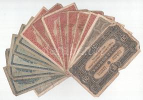 15db-os gyenge tartású korona bankjegy tétel T:F-G közte szakadás, folt