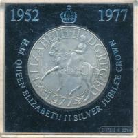 Nagy-Britannia 1977. 25p Cu-Ni &quot;Ezüst jubileum&quot; eredeti tokban T:AU Great Britain 1977. 25 New Pence Cu-Ni &quot;Silver Jubilee&quot; in original case C:AU