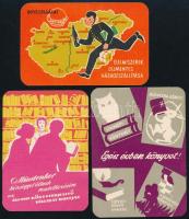 1959-1961 Állami Könyvterjesztő Vállalat és Csemege kártyanaptárak, 3 db