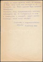 cca 1980 Makovecz Imre (1935-2011) építész autográf levele Szigetvári György (1926-2018) Ybl Miklós-...