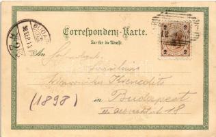 1898 (Vorläufer) Fortezza, Franzensfeste (Südtirol); Grüsse aus Franzensfeste Brennerbahn Tirol, Bah...