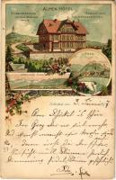 1897 (Vorläufer!) Graz (Steiermark), Alpen-Hotel, Stubenberghaus auf dem Schöckel (Schöckl) / alpine...